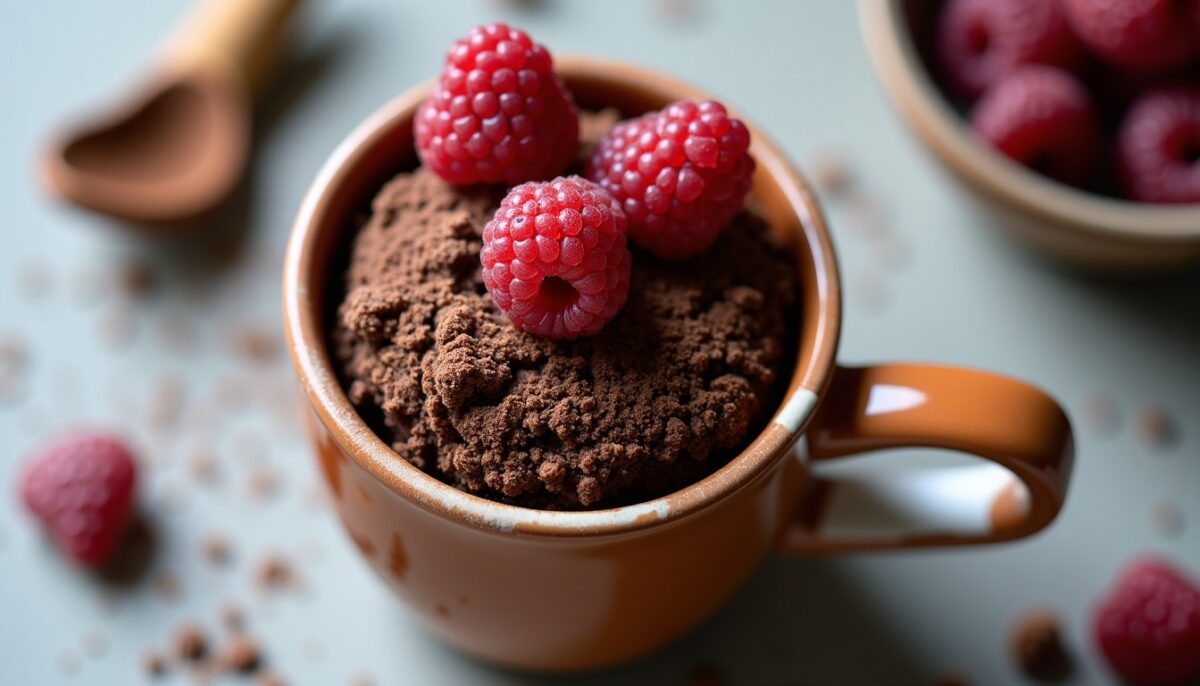 Délicieux mug cake au chocolat en poudre : une recette express et ultra moelleuse